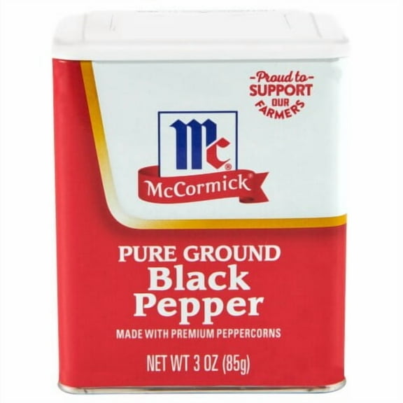 McCormick Pure Ground Black Pepper 3 oz - Pack of 2