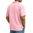 thumbnail image 4 of Mens Short Sleeve Polo Shirts Dry Fit Lightweight Collared Shirt Summer V Neck Athletic Button Polo Shirts with Pocket, XL, 4 of 6
