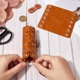 thumbnail image 3 of 1 Pair Leather Motorcycle Handlebar Grip Cover Leather Handlebars Wrap Pads Modification Accessories PU Anti-Slip Adjustable Strap Style Decor for Motorcycles Most Motorbikes 4.33Inch Brown colorful, 3 of 6