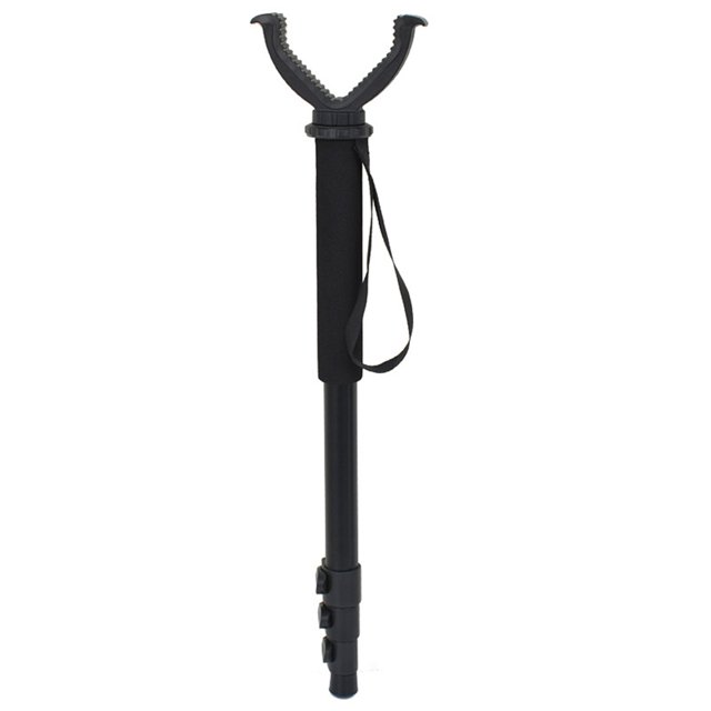 Soporte de Caza de Aleación de Aluminio, Monopie de Ajustable, Accesorio de Caza Portátil con Pulsera Antipérdida