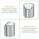 thumbnail image 4 of 12 piezas de tapas de disco de plástico aluminizado, tapas de presión duraderas 20/410 para botellas de compresión, plata y blanco, 4 of 6