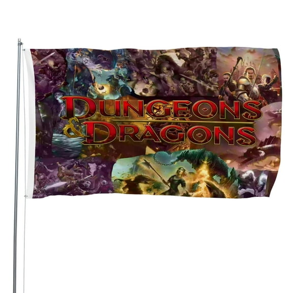 Dungeons and Dragons-themed Printed Flag Perfect gift for fans, friends, and family members, and suitable for indoor and outdoor activities, party decorations.16"x24" (40×60cm)