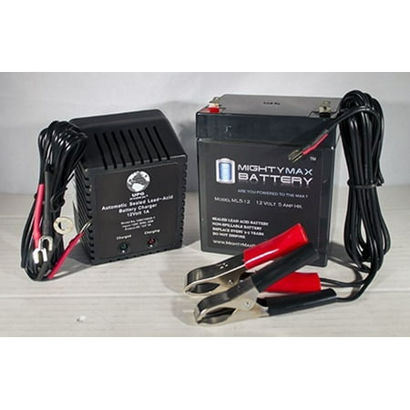 - 12V 5AH Battery for ELK M1EZ8 Platform Control + 12V 1Amp Charger