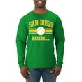 thumbnail image 1 of Wild Bobby City of San Diego Baseball Fantasy Fan Sports Men's Long Sleeve T-Shirt, Kelly, Large, 1 of 6