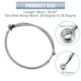 thumbnail image 4 of 35.43" Length 10mm ID Motorcycle Hydraulic Brake Line Oil Hose Pipe Stainless Steel Braided Cable for ATV Silver Tone, 4 of 6