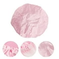 thumbnail image 3 of Unique Bargains 1 Pc Women Double Layer Shower Cap Hair Cap for Bathroom Vacation Travel Pink, 3 of 3