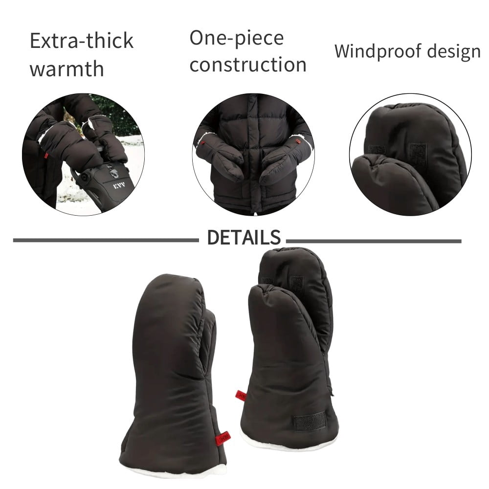 AMEYXGS Winter Waterproof Warm Golf Cart Push Gloves Thick Outdoor Durable Men & Women