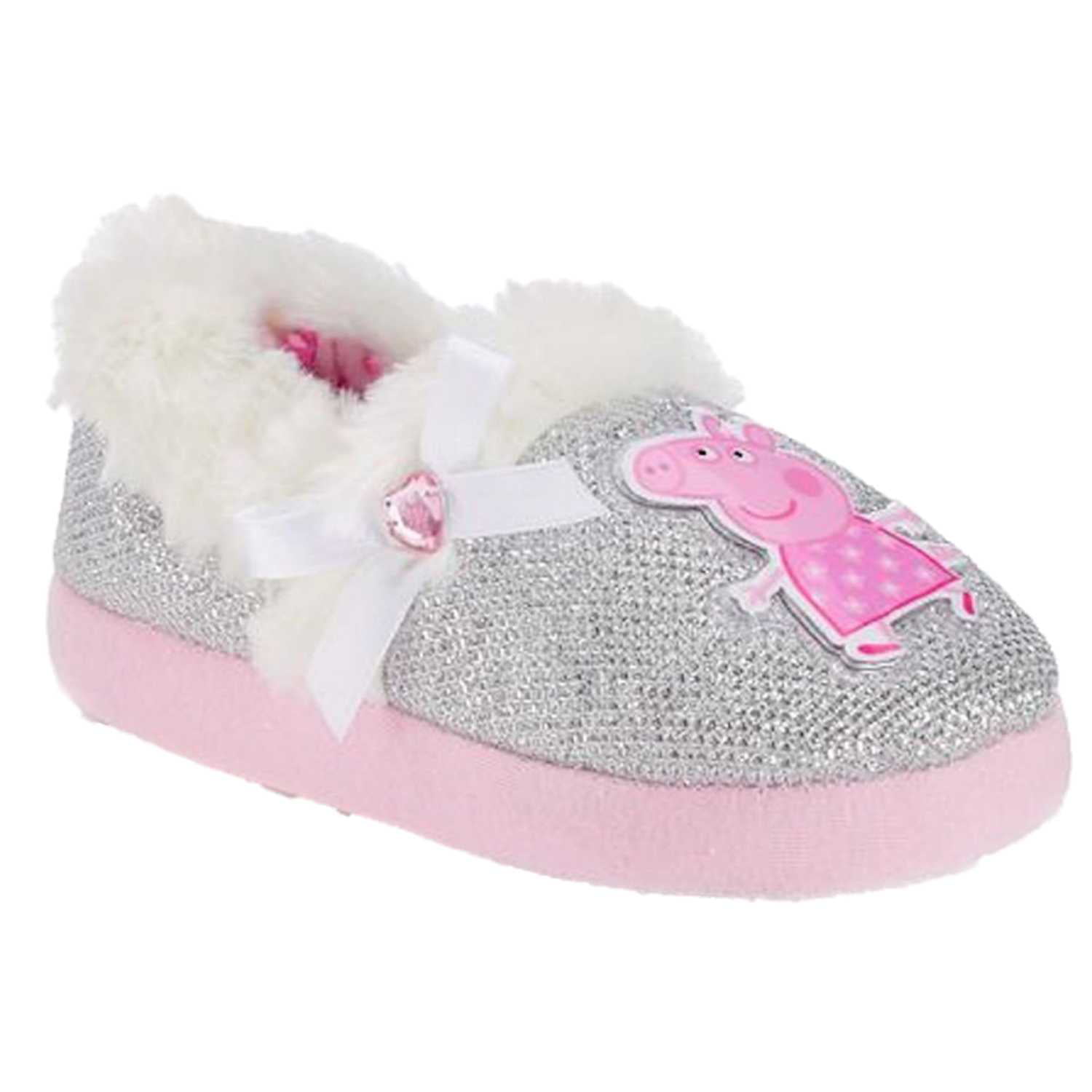 Great Price! Girls Peppa Pig Textile Slippers PP93649