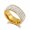 14K Gold-Plated B, variant on 14K Gold Plated Cubic Zirconia Ring Unisex Size 9
