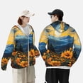 thumbnail image 4 of Lsque Elegant Sunset Sunflower UPF 50+ Lightweight Sun Protection Men's Women's Long Sleeve Shirt, Hoodie Performance -3X-Large, 4 of 9