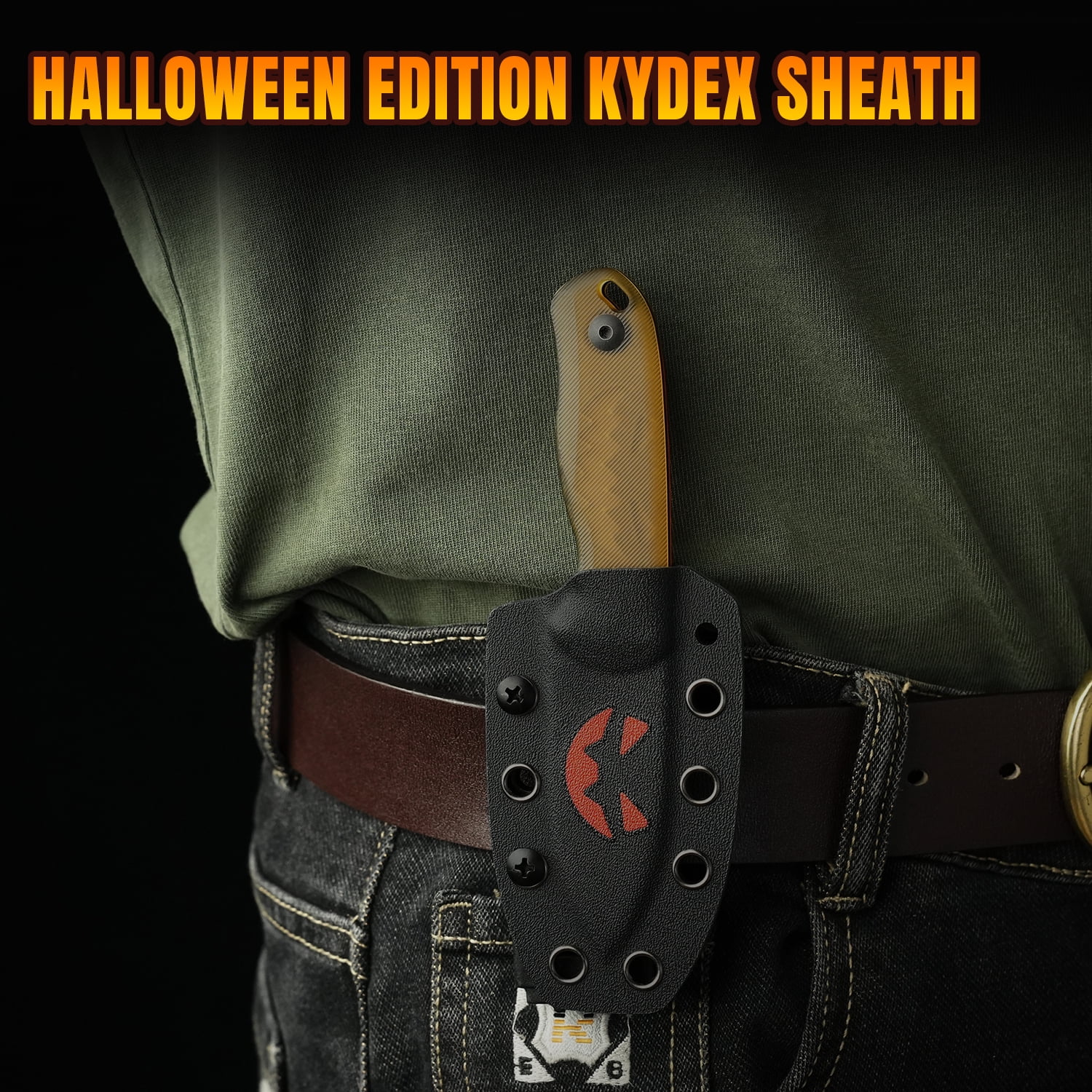 Kizer Halloween Drop Bear Fix Fixed Knife 14C28N Blade PEI Handle With Sheath Limited Halloween Edition Gift 1094HW2