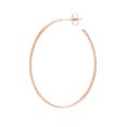 thumbnail image 2 of 14k Rose Gold Oval Shaped Half Hoop Earrings Hoop Earring for Women, 2 of 2