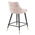 thumbnail image 4 of Modway Adorn 25.5" Tufted Velvet Counter Stool in Black/Pink (Set of 2), 4 of 7