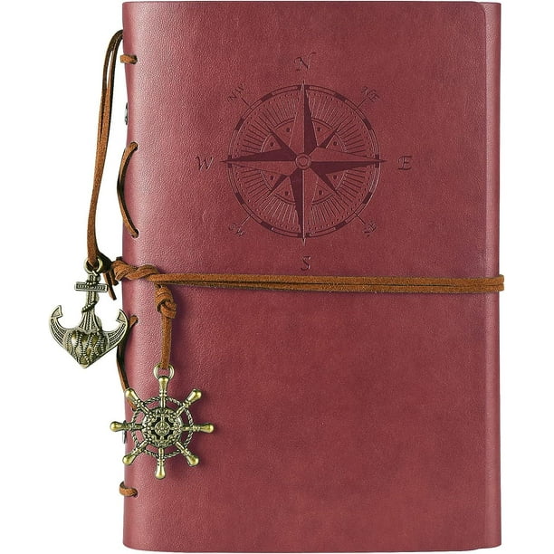 Refillable Spiral Daily Notepad Classic Embossed Travel Journal Diary