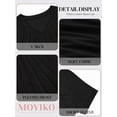 thumbnail image 4 of MOYIKO Women Summer Top V Neck Short Sleeve Pleats Basic T-shirt Black Casual Solid Color Blouse Tee XXXL, 4 of 7