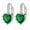 Green, variant on Pearl Studs Women Earrings Heart-Shaped Zircon Multi-Color Fashion Simple Earrings Stud Earrings for Women Gold Studs Earrings Studs(Black,One Size)