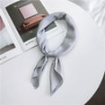 thumbnail image 4 of Xfvqtps Womens Silk Scarf Solid Color Elegant Professional Fashion Versatile Multi Functional Smooth Soft Breathable Spring and Summer Square Scarf Gray, 4 of 4
