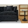 thumbnail image 6 of S-HOME Soft Chenille Upholstered Accent Chair with Ottoman in Modern Design for Living Room and Bedroom Comfort，Black, 6 of 13