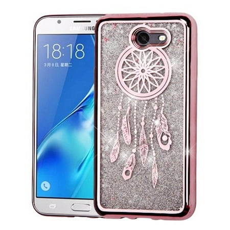 Samsung Galaxy J7 Sky Pro case by Insten Luxury Quicksand Glitter Liquid Floating Sparkle Bling Fashion Phone Case Cover for Samsung Galaxy J7 Sky Pro / J7 (Best Ringtone For Samsung J7 Prime)