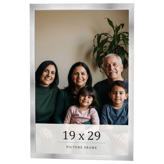 19x29 Frame Silver Real Wood Picture Frame Width 0.75 inches | Interior Frame Depth 0.5 inches |