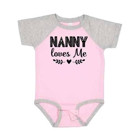 

Inktastic My Nanny Loves Me Grandchild Gift Baby Boy or Baby Girl Bodysuit