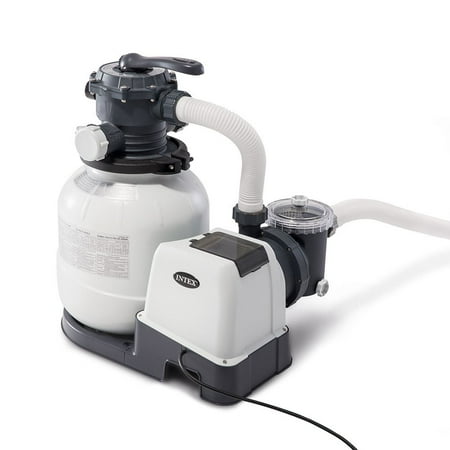 Intex - 2100 GPH Above Ground Pool Sand Filter Pump with Automatic Timer