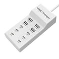 thumbnail image 2 of Yolispa 10-Port USB C Charging Dock, 6 USB-C & 4 USB-A Ports, 50W Multi-Port Charger for iPhone, Samsung, Tablet, 2 of 11