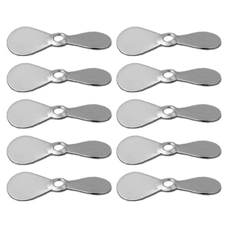 CAIJIEXI 10 PCS Mini Prop Fishing Lure Blade Stainless Steel Hard Lures Propeller Style Spinner Blades Spoon Baits Topwater Wobblers Lure A Silver