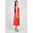 thumbnail image 2 of Vestido midi con botones y lazo Roman Fashion /Juvenil, 61436 (Rojo) rojo G, 2 of 6