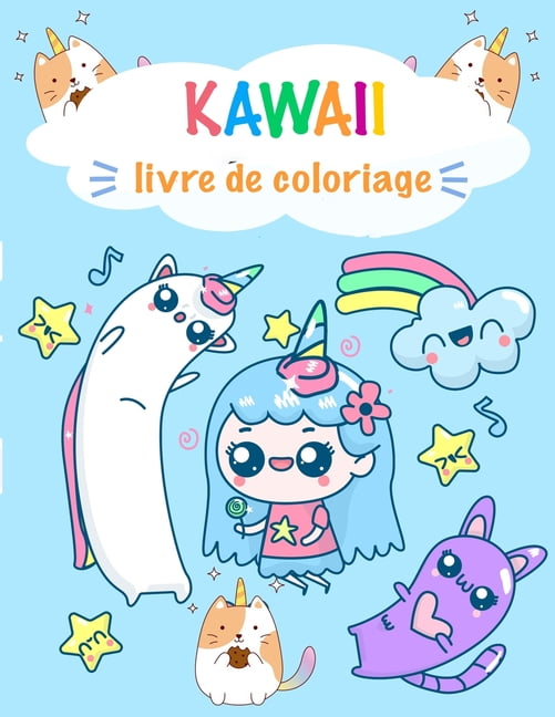 Kawaii Livre De Coloriage Pour Enfants Filles Et Garcons Coloriages Trop Mignons Paperback Walmart Com