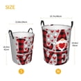 thumbnail image 3 of Fotbe Buffalo Plaid Love And Gnome Cesto de Ropa con Asas, Cesto Impermeable de Gran Capacidad, Bolsa de Lavado para Dormitorio, Cesto de Ropa con Ruedas y Asas-Medium, 3 of 6