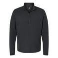 thumbnail image 1 of Adidas Chandail à Quart de Glissière à 3 Rayures pour Hommes, G, Mélange Noir, 1 of 1