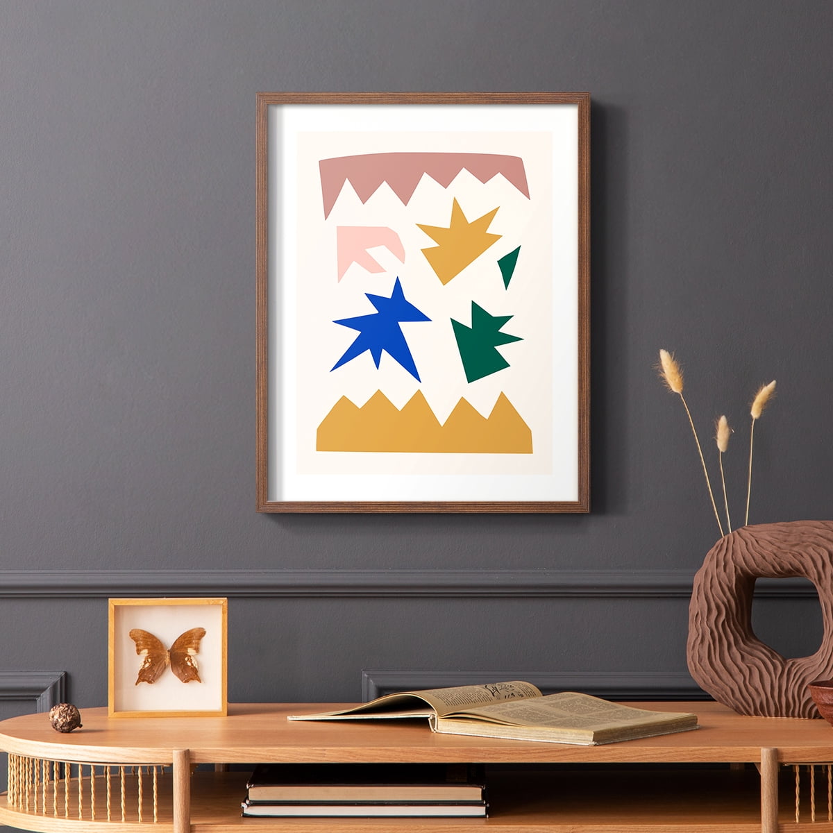 Matisse CDLXVIII in Brown Solid Wood Framed Print No Nail Hanging