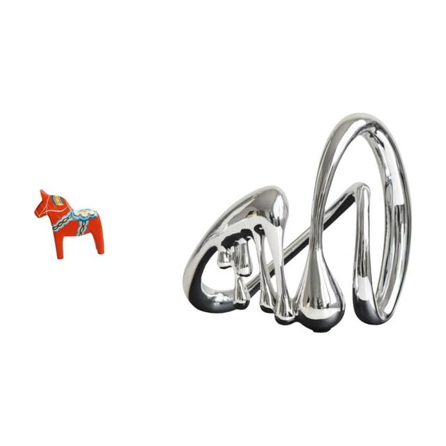 Adorno Coleccionable De Caballo De Dala Sueco. Figura De Caballo De Dalecarlian. Escultura Animal. Estatua De Arte Abstracto. Escultura Minimalista. Artesanía. Obra De Arte. Regalo De