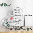 thumbnail image 4 of Heart Shaped Acrylic Decoration 3.9X3.9 Inch with Friends Quote Clear Desk Decor for Office Home Birthday Anniversary Thank You Gifts for Coworkers Couples Best Friends Modern Minimalist, 4 of 5