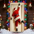 thumbnail image 4 of Hometravel Funny Santa Door Banner, Humorous Backside Design Christmas Entrance Decor, Novelty Hanging Sign for Front Door, Porch, Indoor Wall, Holiday Party Atmosphere, 4 of 5