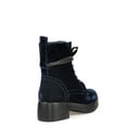thumbnail image 2 of Nature Breeze Velvet Combat Women's Boot in Navy, 2 of 3