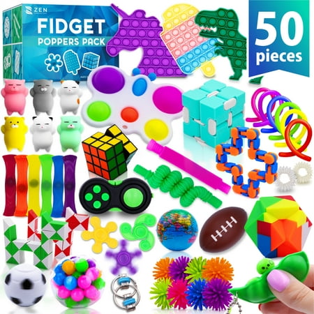 50 Piece Fidget Toys Pack Party Favors Gifts for Kids Adults, Sensory...