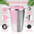 thumbnail image 3 of 13 floz Travel Coffee Tumbler Insulated with Lid, Coffee Mugs Spill Proof Leak Proof, Reusable Stainless Steel Vacuum Thermal Thermos Cup, Colorful Coffee Cup for Men and Women Hot & Cold Drinks, 3 of 6
