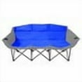 thumbnail image 1 of GoTEAM! 3 Seat Portable Folding Bench/Couch - Blue/Gray, 1 of 2