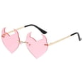 thumbnail image 1 of Creative Heart de sol para mujeres Hombres de sol sin montura Rosado Zulema Gafas de sol sin montura, 1 of 7