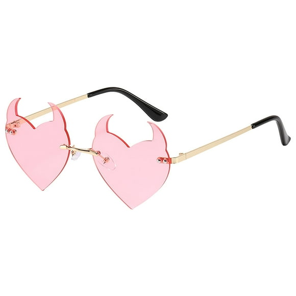 Creative Heart de sol para mujeres Hombres de sol sin montura Rosado Zulema Gafas de sol sin montura