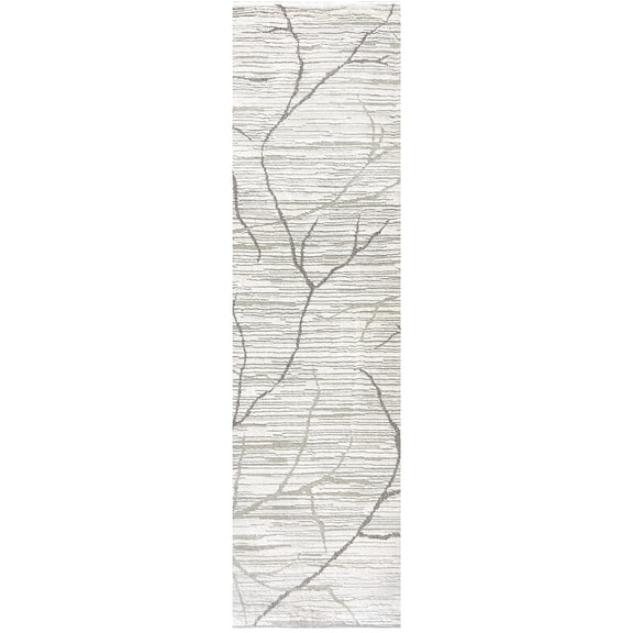 Nevada Dyke Cream Area Rug 2x8