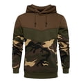 thumbnail image 1 of Mens Color Blocking Easy Camouflage Long Sleeved Hooded Top, 1 of 9