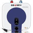 thumbnail image 2 of GEESEN 2.5 Gallon Mini Hot Water Heater 1.5KW, Small Under Sink Counter RV TR Endless Trailer Kitchen Compact Point-of-Use, 16” Long 1/2”FIP Stainless Steel Water Hoses 9L, 2 of 6