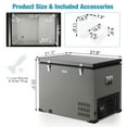 thumbnail image 3 of Costway 90 QT Car Refrigerator Portable Travel Freezer w/ Compressor DC 12/24V & AC, 3 of 9