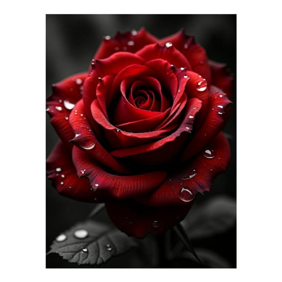 Diamond Art Kit for Adults, Rose Red Print No.60 Diamond Painting for Adults Beginners, 5D DIY Diamond Art Painting Kits, Colorful Diamond Painting Craft for Home Decor 12x16