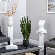 Nearly Natural 35 Sansevieria Artificial Plant in Plastic Planter, Green