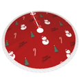 thumbnail image 3 of Faldas para árbol de Navidad de 36 pulgadas con texto "Merry Christmas", tapete para árbol de Navidad para vacaciones de invierno, falda para árbol de Navidad para decoraciones navideñas rústicas, 3 of 8