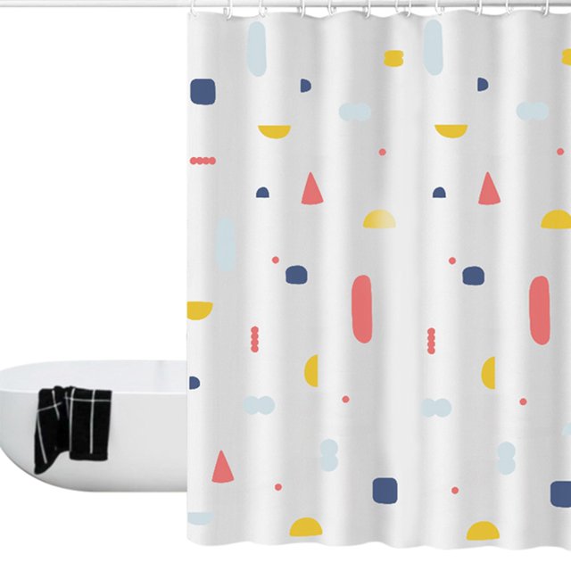 Coofit Shower Curtain Waterproof Patterned: 71"x86" Bathroom Curtain Bath Curtain Liner